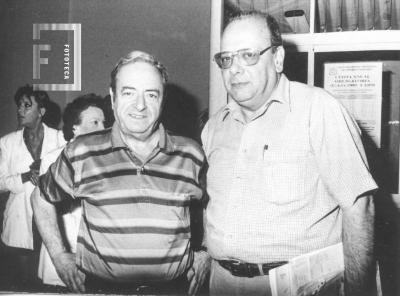 Hugo Chantada, periodista capitalino, con Osvaldo Baccaro