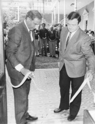 Díaz Bancalari y Lucas Gaincerain inauguran Centro de Cómputos