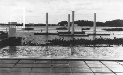 Creciente del Paraná, Plaza Náutica inundada