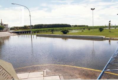 Creciente del Paraná, Plaza Náutica inundada