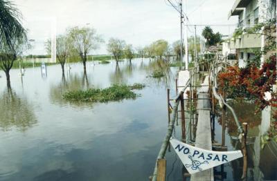 Creciente del Paraná, Costanera inundada
