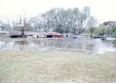 Creciente del Paraná, zona baja inundada