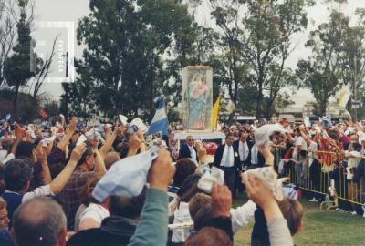 Procesión con la Virgen del Rosario