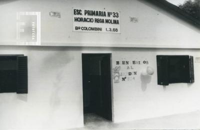 Escuela Primaria Nº 33 Horacio Rega Molina, Barrio Colombini