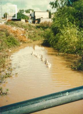 vista desde el puente viejo zanja Doña Melchora, calle G. Nacionales