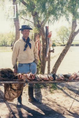 Puesto pescadores junto al Arroyo Yaguarón