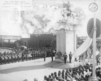 Inauguración Monumento a San Martín en Falcón y Savio