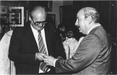 Dres. Eduardo Durnhofer y José de Cara. Conferencia sobre Moreno en Museo Municipal