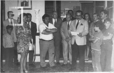 Inauguración de Salas en el Museo, Intendente Kolberg usando de la palabra.