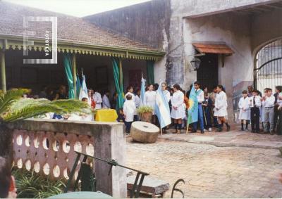 Acto escolar en el sector Tradicional del Museo