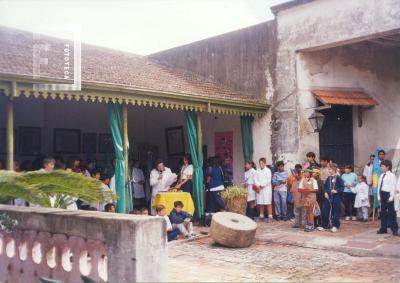 Acto escolar en el sector Tradicional del Museo