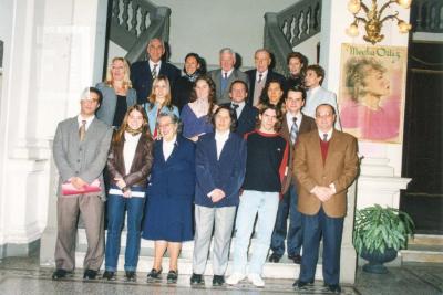 Grupo en escalera Teatro