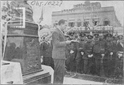 Homenaje al Gral. Nicolás H. Palacios, inauguración de su busto en Plaza Mitre