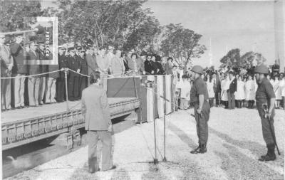 Parque San Martín, inauguración, momento previo al desfile