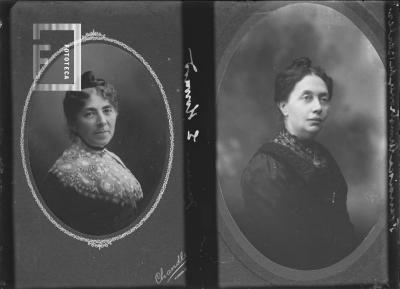 Retratos de Juana Howard y Francisca Armstrong de Besler, maestras norteamericanas fundadoras de la Escuela Normal