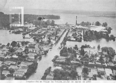 Inundación en La Emilia, vista aérea