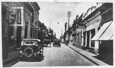 Calle de la Nación (coche: //Mateo//, con yunta de caballos)