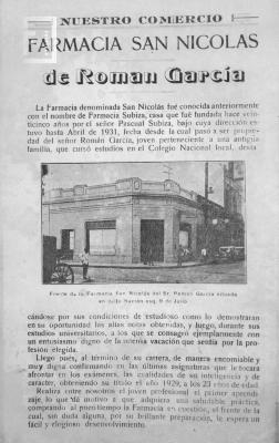 Farmacia  de Román García, ex-farmacia Subiza, Nación y 9 de Julio, esq. norte