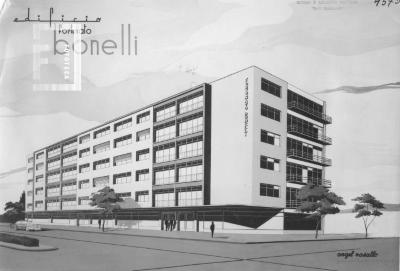 Edificio Bonelli, reproducción diseño fachada