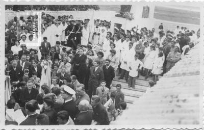 Acto llegada de los restos de Azopardo. Arribo al Monumento