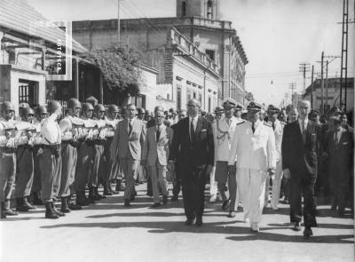 Sesquicentenario del Primer Combate Naval. Presidente Arturo Frondizi, Intendente Bent