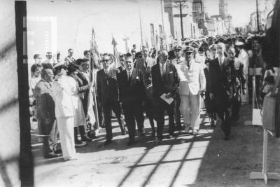 Sesquicentenario del Primer Combate Naval. Presidente Arturo Frondizi, Intendente Bent