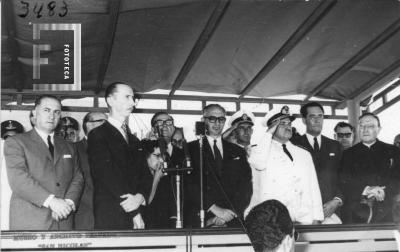 Acto sesquicentenario del Primer Combate Naval. Palco oficial