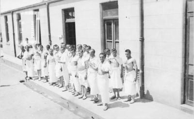 Agrupación Nº 1 de Zapadores Pontoneros San Nicolás. Servicio Militar clase 1918. Salida baño