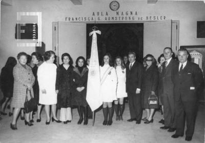 Ceremonia Cambio de Bandera Escuela Normal. Prof. Cámpora y Marcatelli, Intendente Alonso