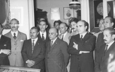 Día de la Numismática, Museo Municipal, representantes de instituciones en Sala de Medallística