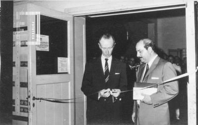 Inauguración Exposición Numismática. J. M. Bent y J. de Cara