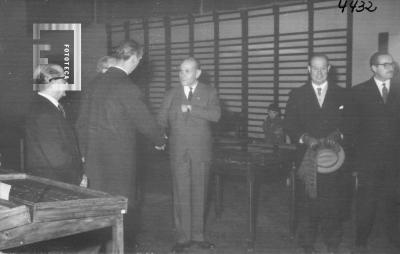 1ra. Exposición de Medallas en Escuela Industrial. Cartey, Dr. Bent, Chervo, de la Torre, Enrico