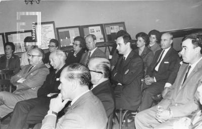 Conferencia Dr. Ferrari en la inauguración de la Exposición de Bibliografía Numismática. Salón de la Asociación Cultural Rumbo