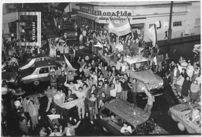 Argentina campeón del mundo. Festejos en San Nicolás