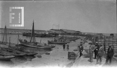 En Mar del Plata, grupo en puerto